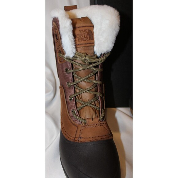 THE NORTH FACE Womens Shellista IV Luxe Waterproof Tall Snow Boots BROWN BLACK 6 - Picture 3 of 5